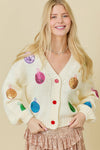 Christmas Sequin Ornament Cardigan