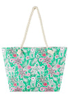 Giraffe Beach Tote - Green