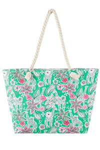 Giraffe Beach Tote - Green