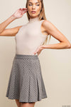 Knit Mini Skirt - Silver