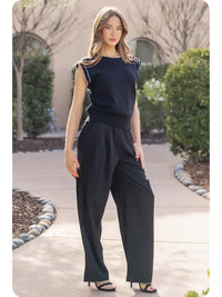 Knit Pearl Top - Black