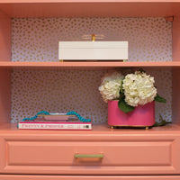 Mattie Quatrefoil Cachepot Planter - Pink