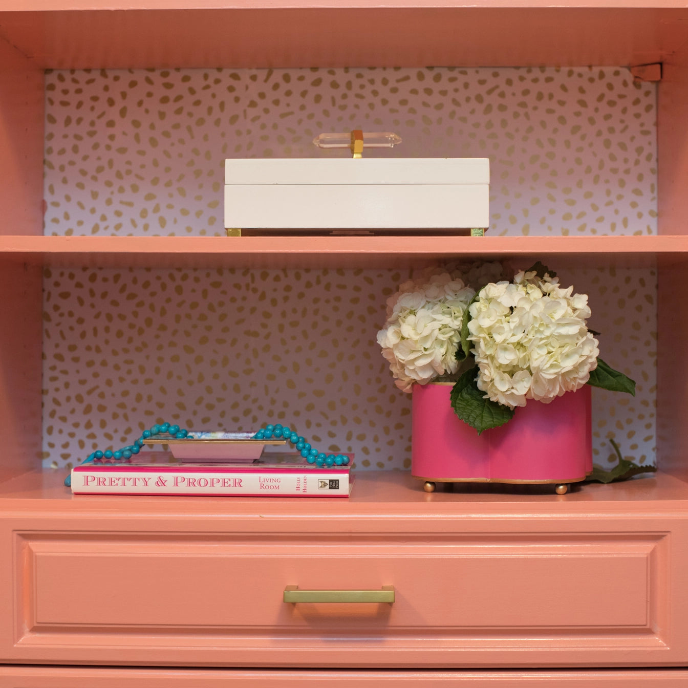 Mattie Quatrefoil Cachepot Planter - Pink