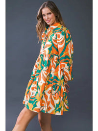 Printed Woven Mini Dress