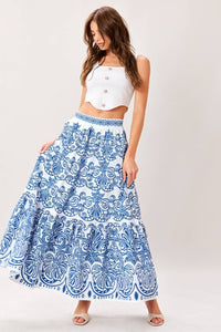 Woven Midi Skirt