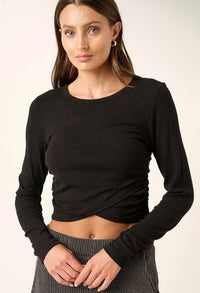 Knit Cropped Top - Black