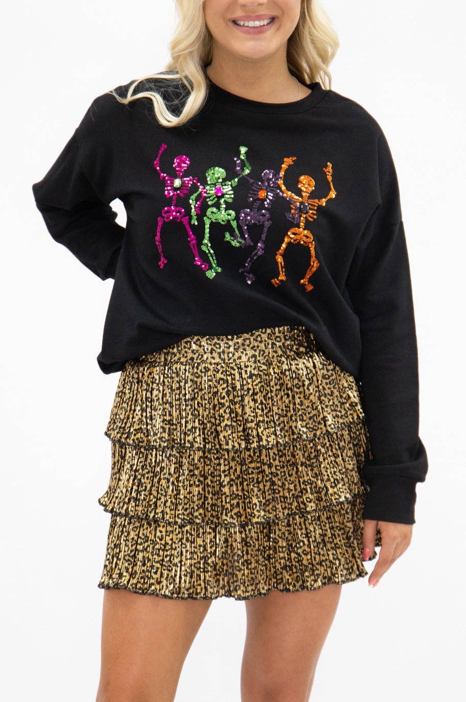 Dancing Skeletons Long Sleeve Top