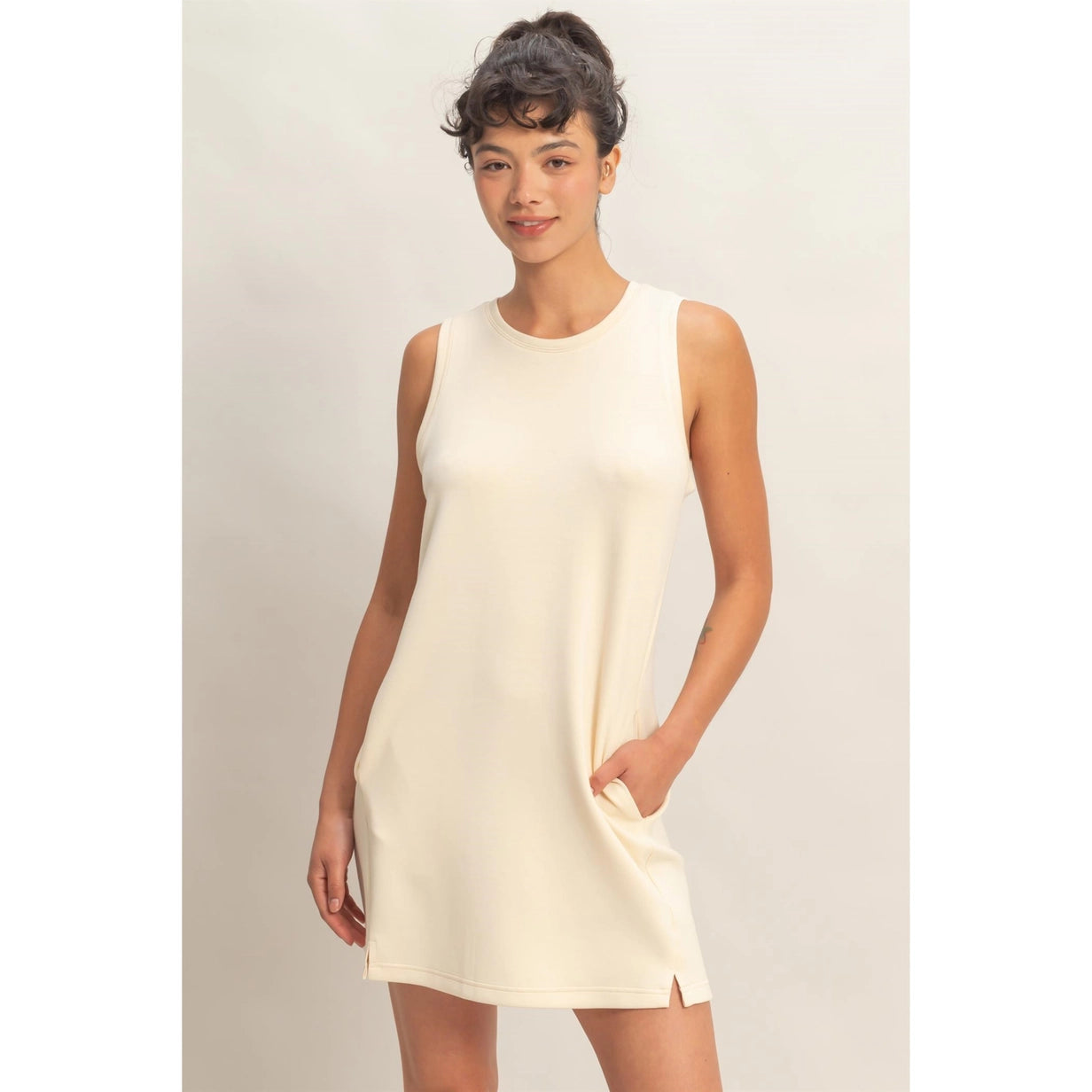 On The Go Mini Dress - Alpaca