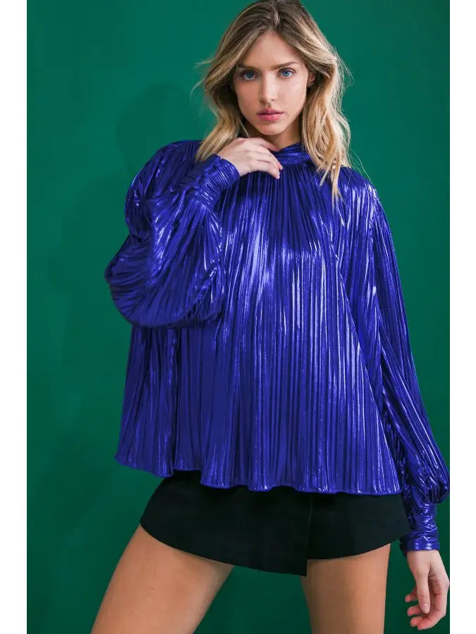 Foiled Woven Blouse