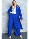 Wide Leg Trousers - Blue