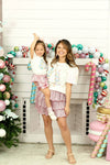 Christmas Tree Sequin Blouse - White