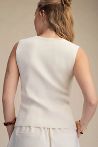 Mindy Knit Vest - Ivory