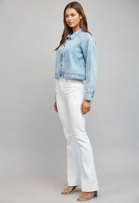 Cropped Denim Jacket - Light Denim