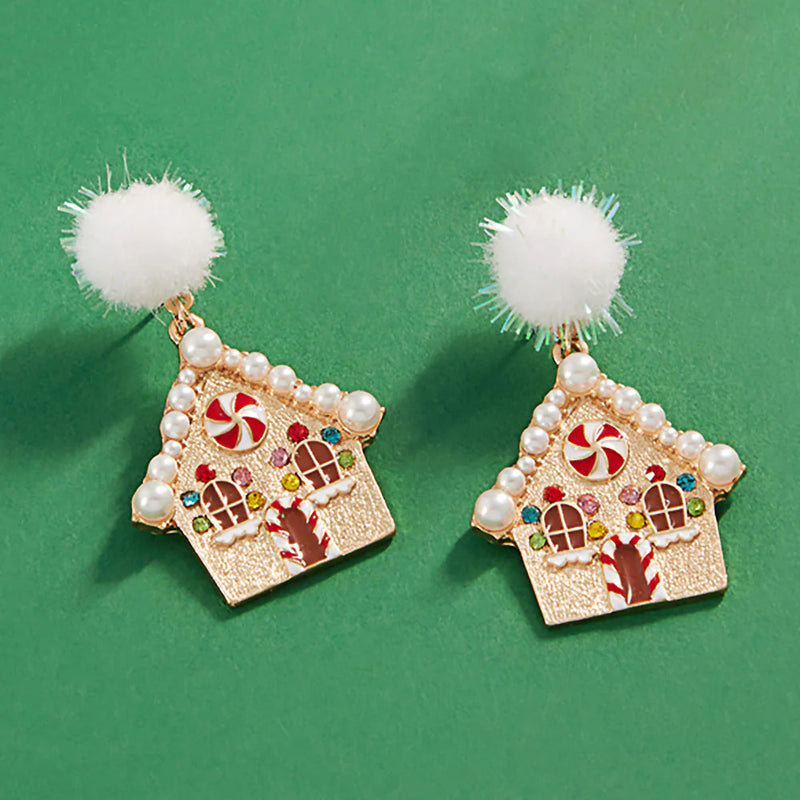 Gingerbread House Earrings