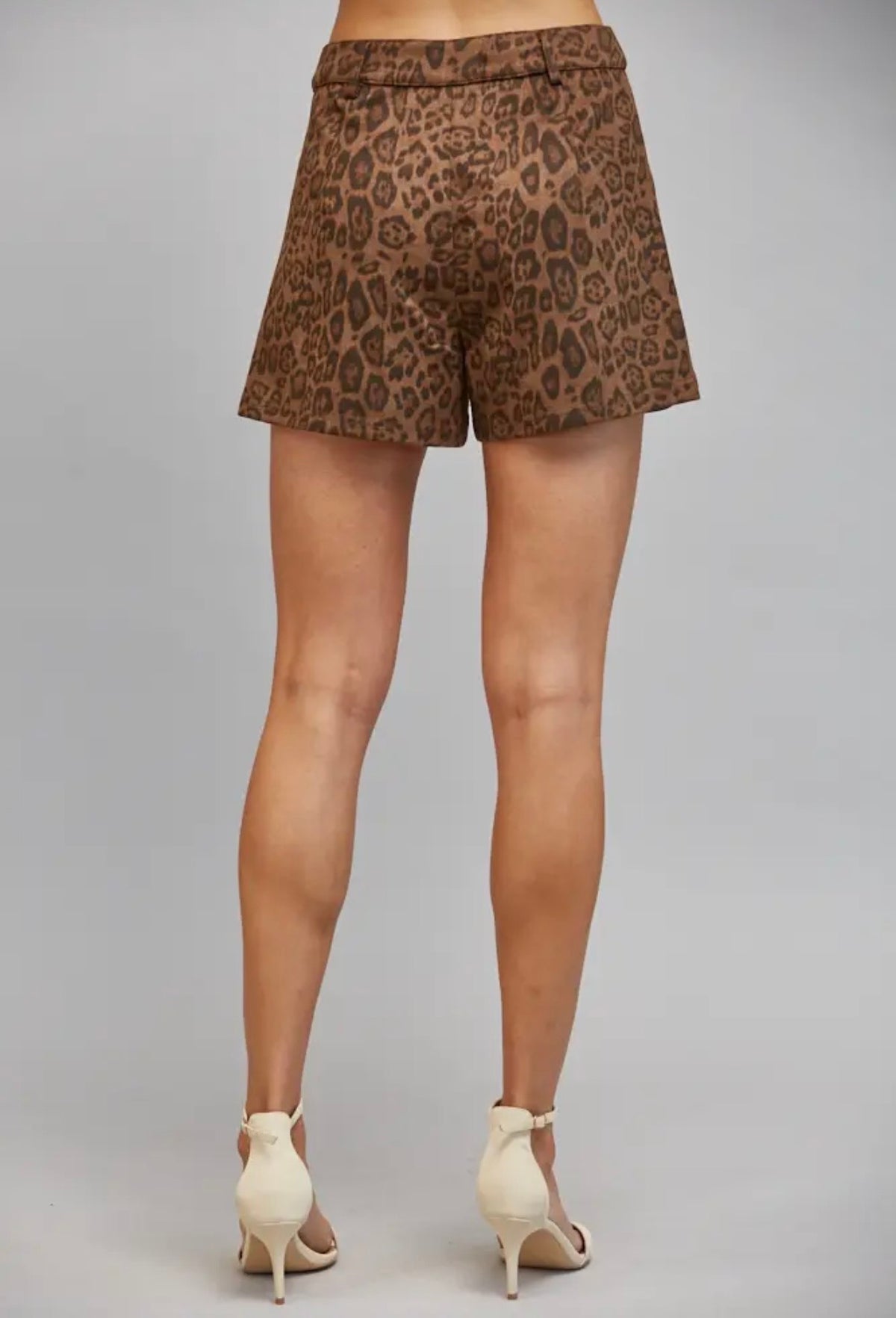 Leopard Suede Shorts