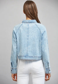Cropped Denim Jacket - Light Denim