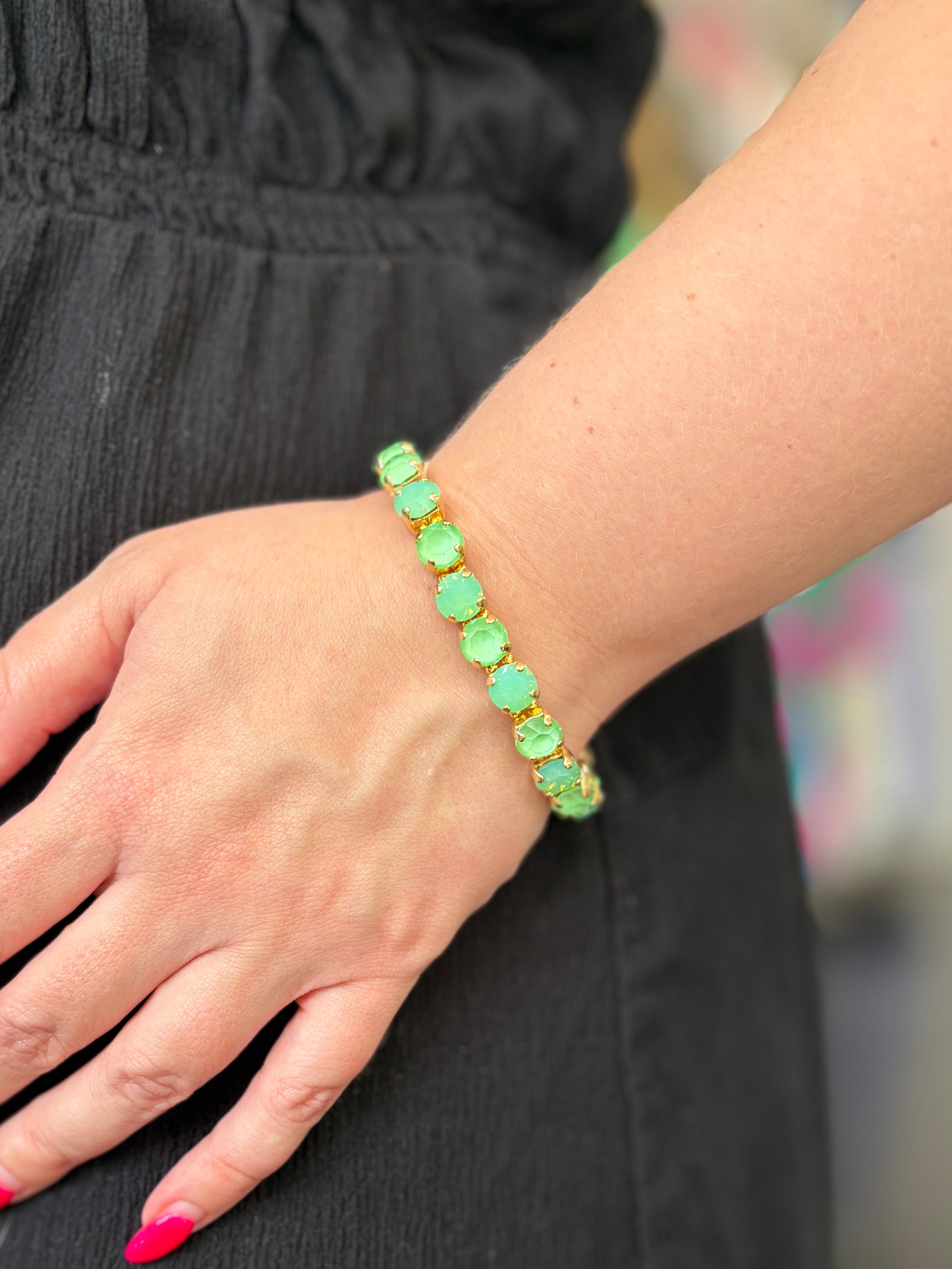 Crystal Vault Bracelet - Sea Foam Green