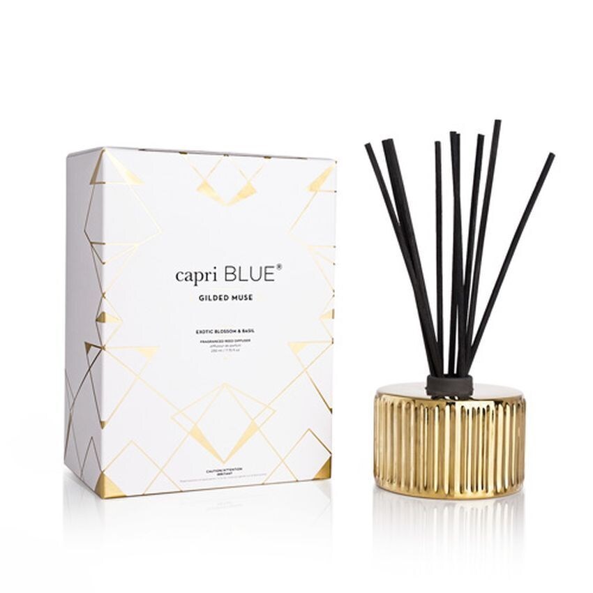 Capri Blue Exotic Blossom & Basil Gilded Muse Reed Diffuser
