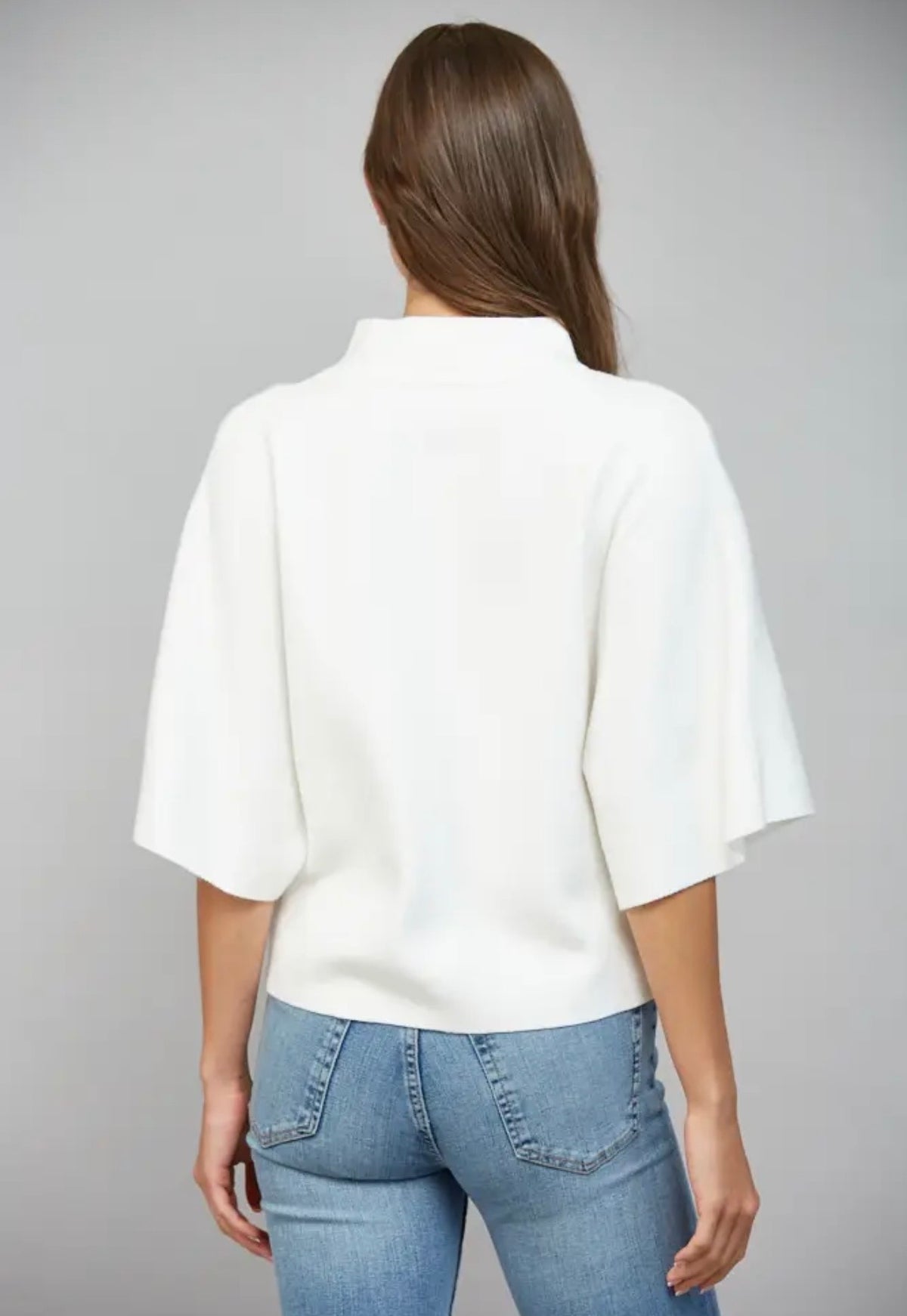 Bell Sleeve Knit Top - Cream