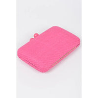 Wicker Clutch - Fuchsia