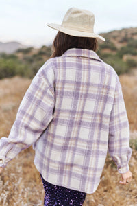 Plaid Shacket - Lilac