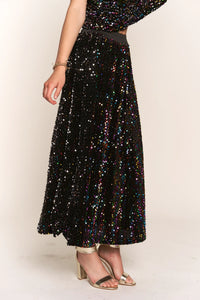 Sequin Maxi Skirt