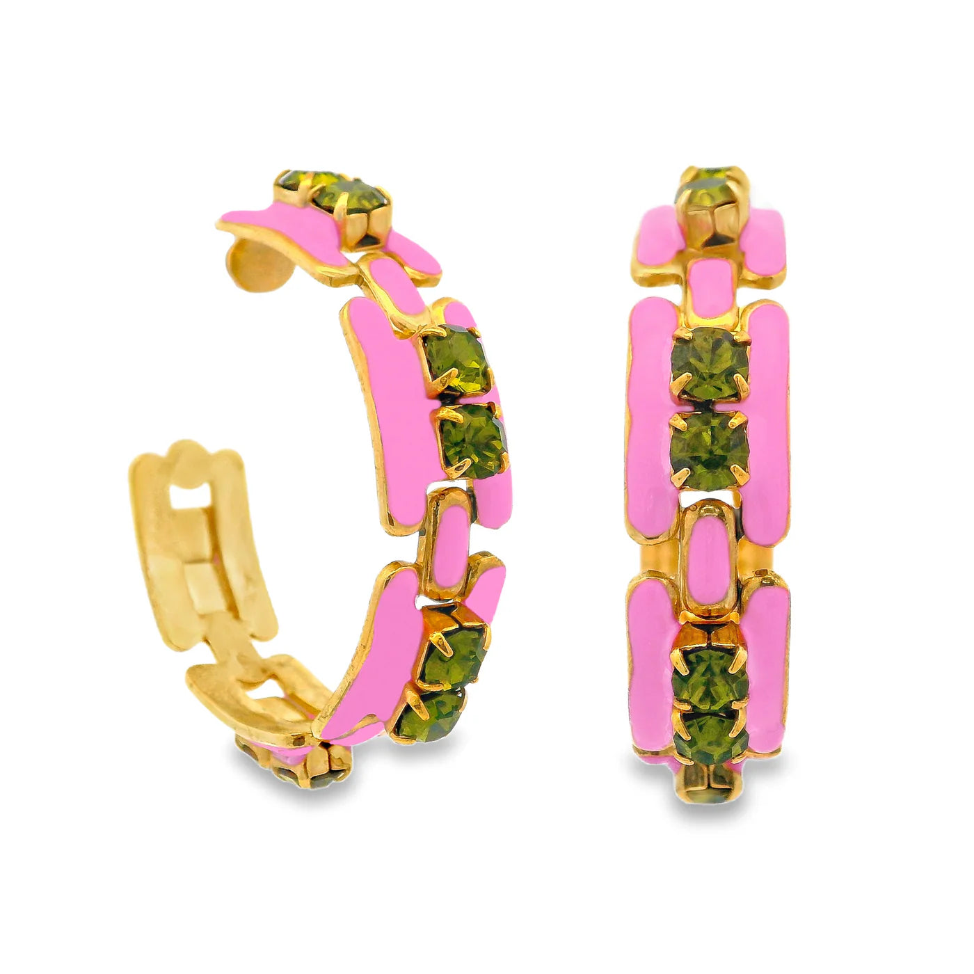 TOVA Hillary Hoops - Pink Khaki