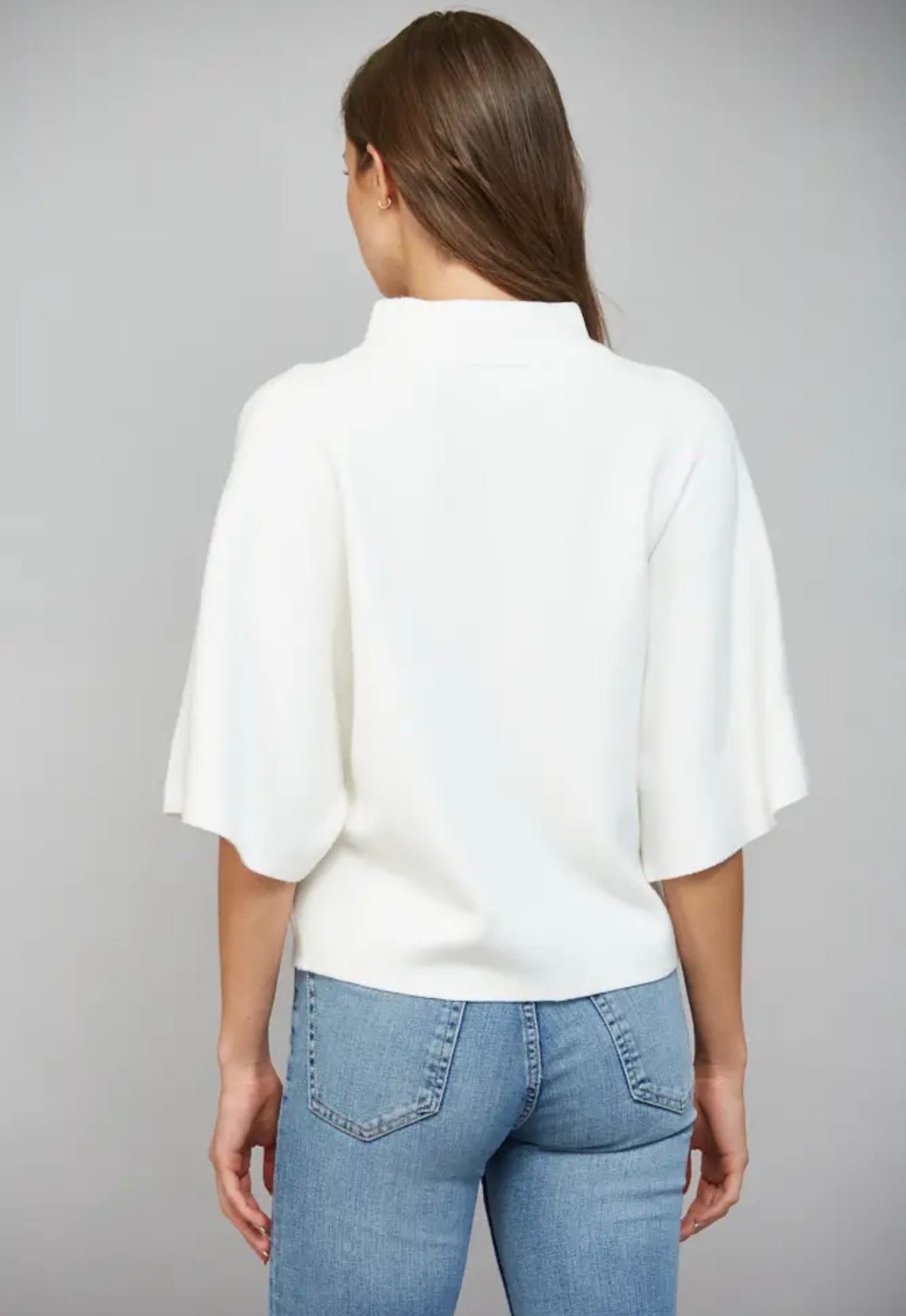 Bell Sleeve Knit Top - Cream