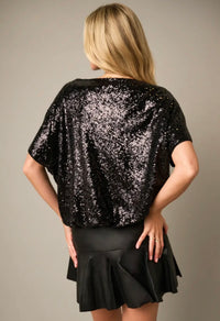 Sequin Top - Black