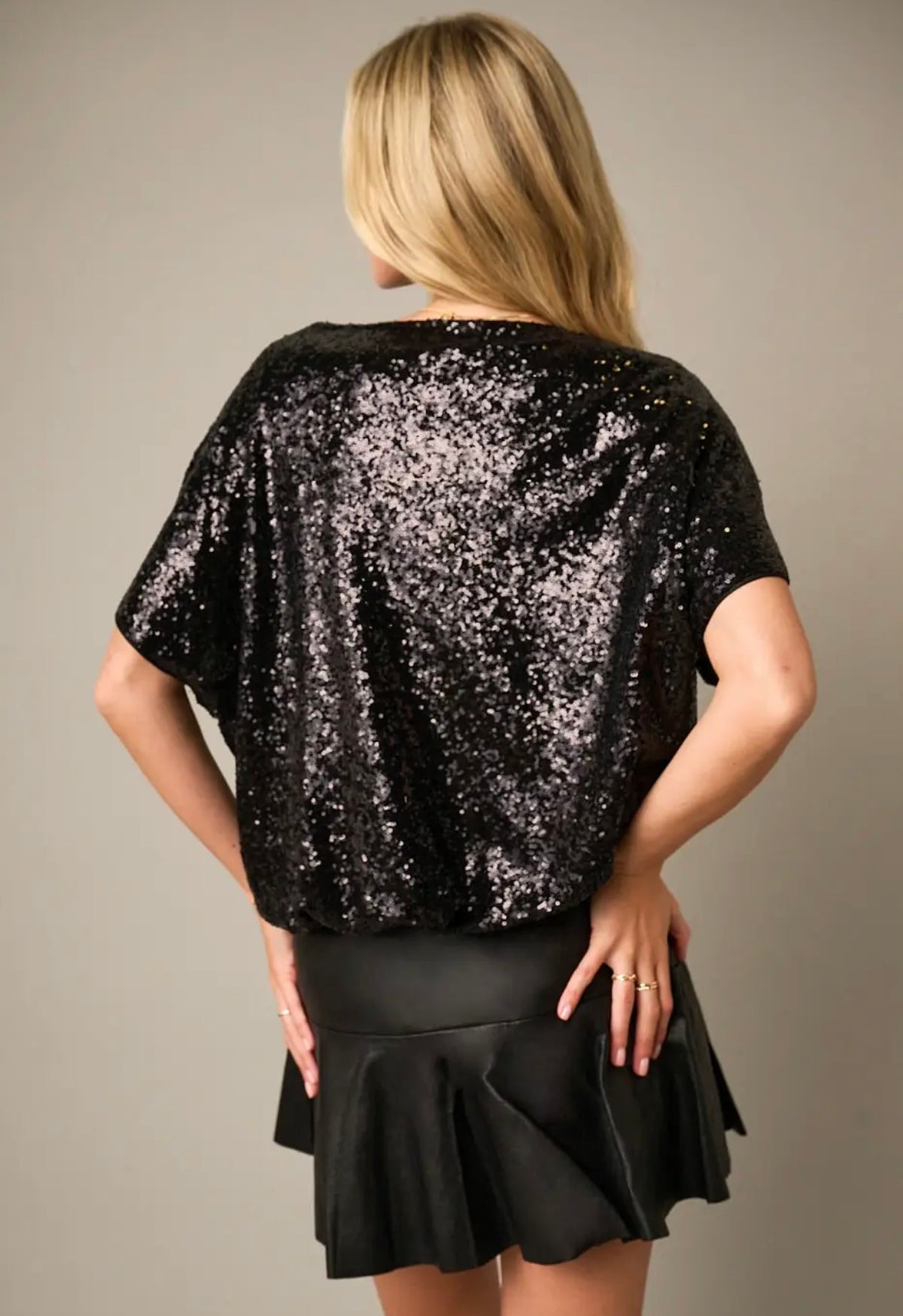Sequin Top - Black