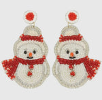 Snowman Beaded Earrings