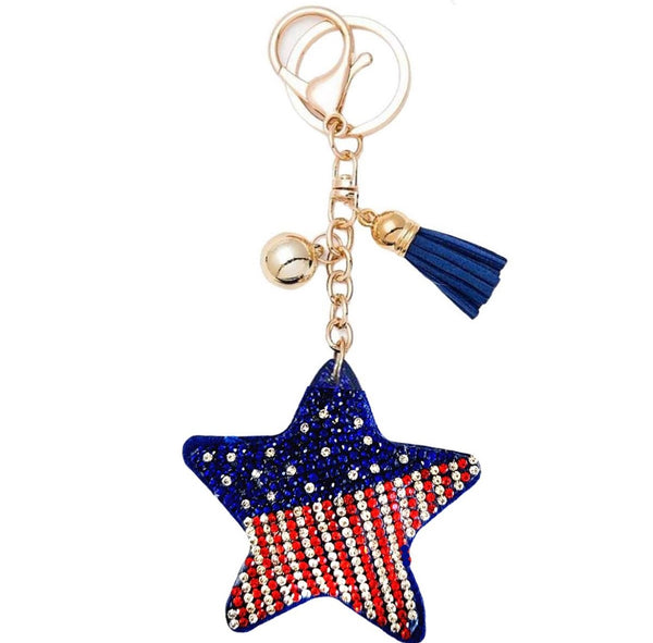 4th Of July Keychain - Blue – Karden Lane