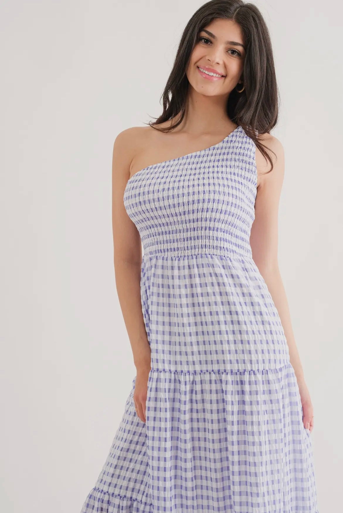 Gingham Tiered Maxi Dress