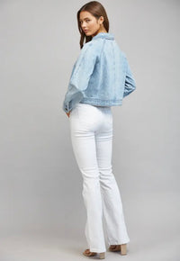 Cropped Denim Jacket - Light Denim