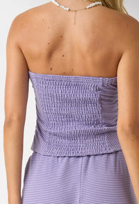 Striped Tube Top - Lavender