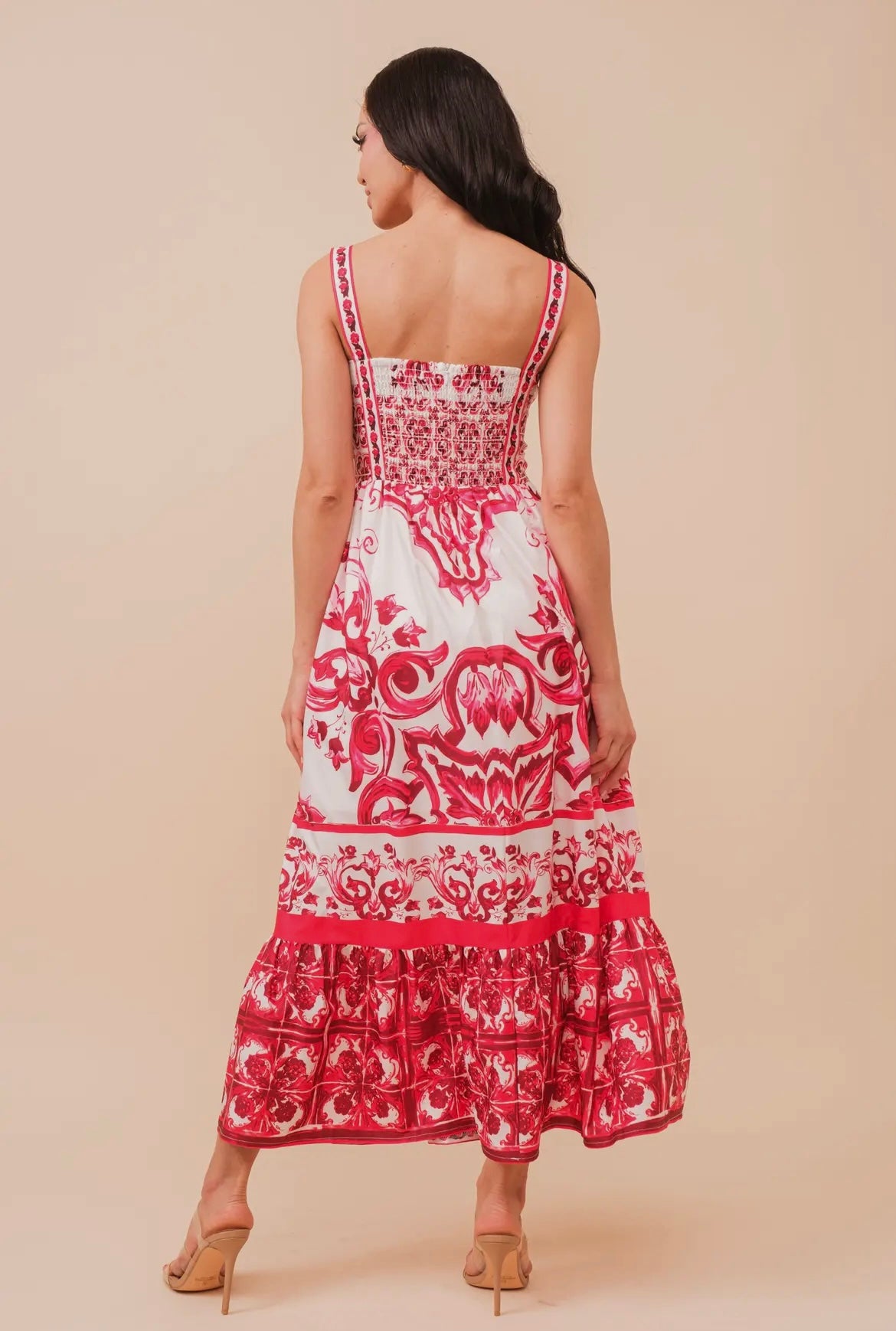 Porcelain Bustier Maxi Dress