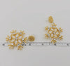 Snowflake Beaded Earrings - Gold