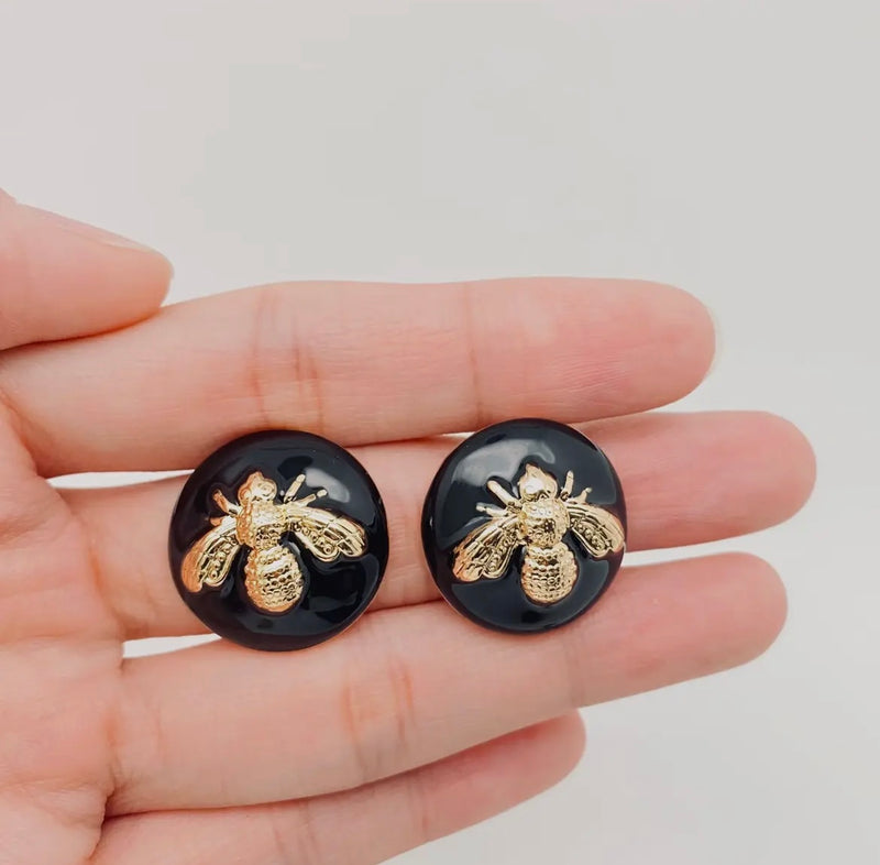 Bee Enamel Earrings