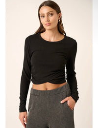 Knit Cropped Top - Black