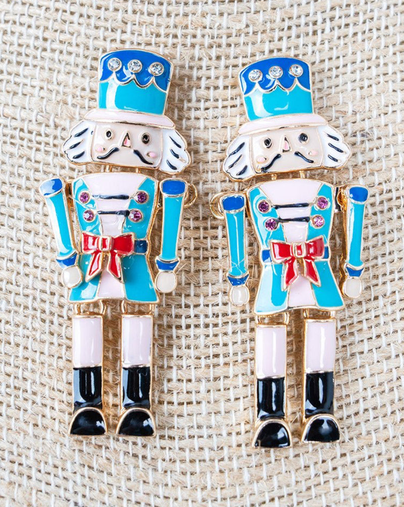 Nutcracker Earrings - Blue