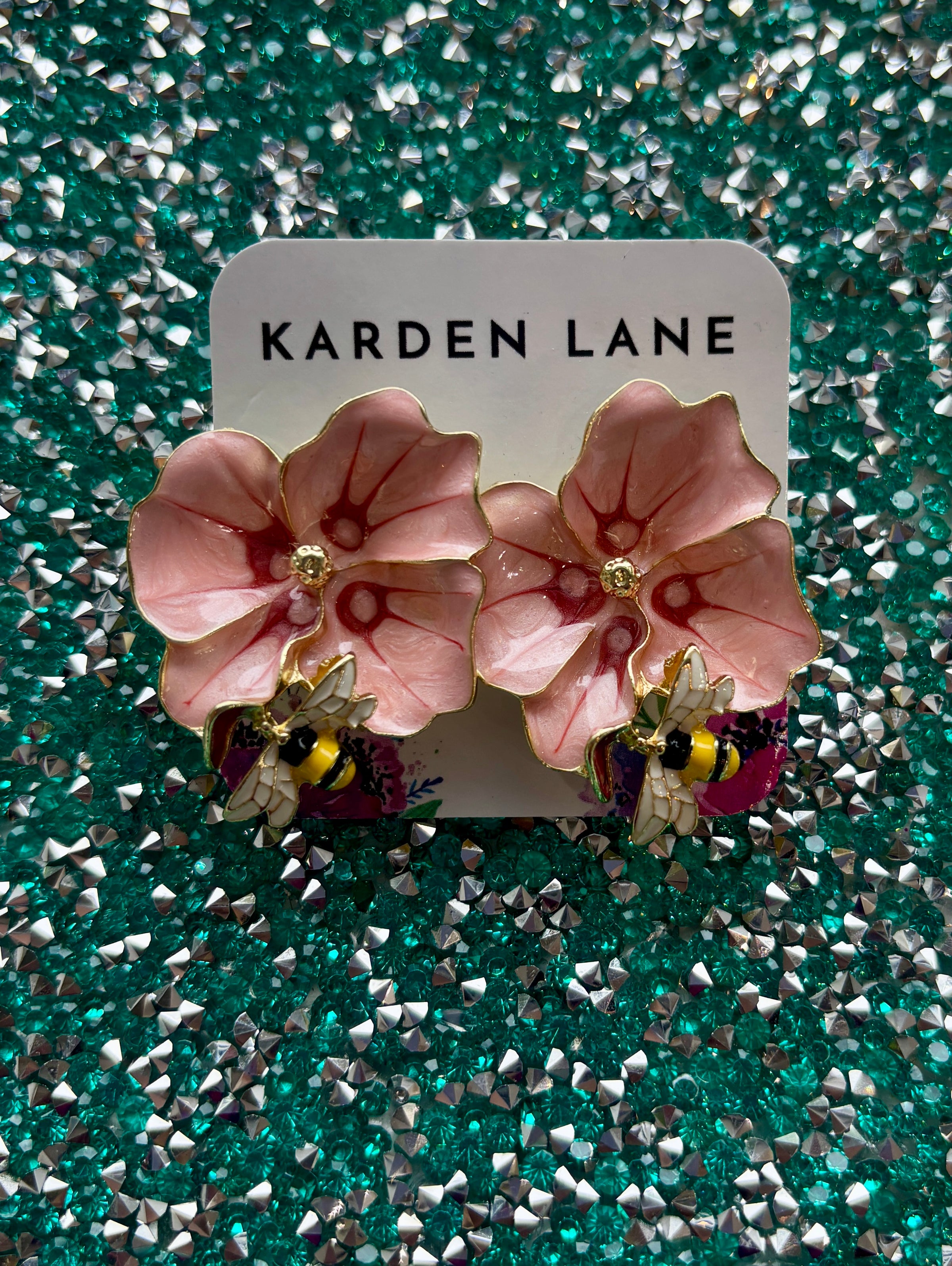 Flower Earrings - Pink
