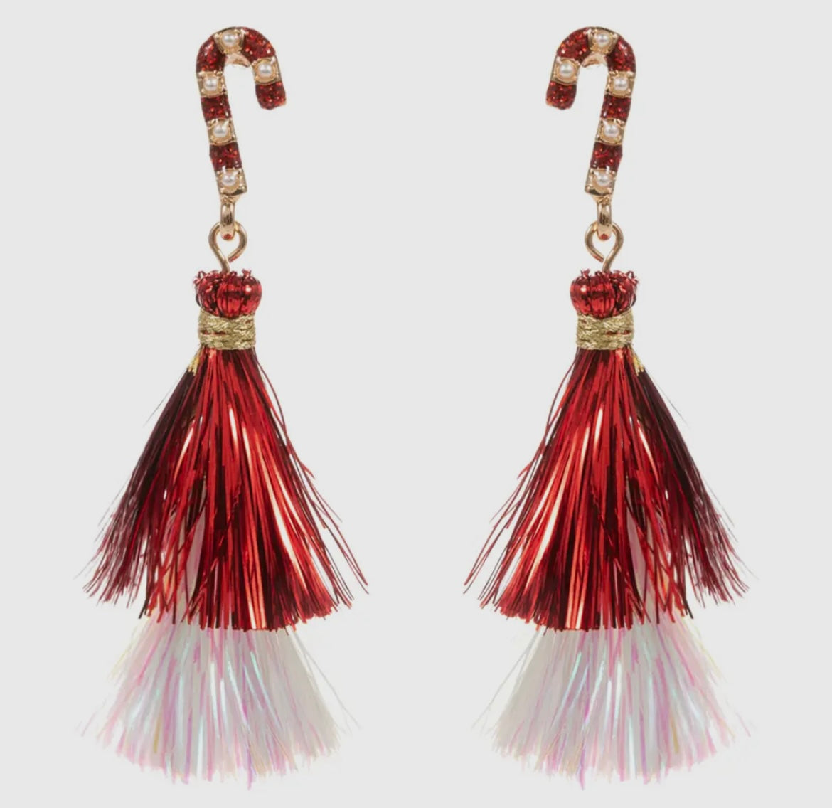Candy Cane Fringe Earrings