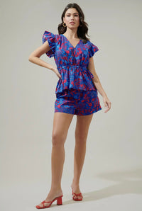 Chia Floral Peplum Blouse