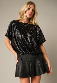 Sequin Top - Black