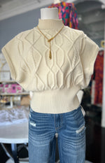 Cable Knit Sleeveless Top