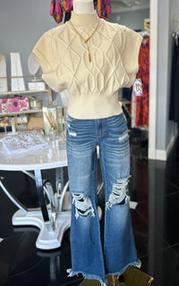 Cable Knit Sleeveless Top