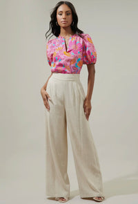 Kenni Split Neck Top