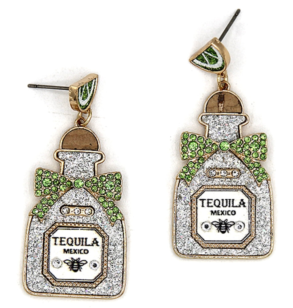 Tequila Time Earrings - Silver