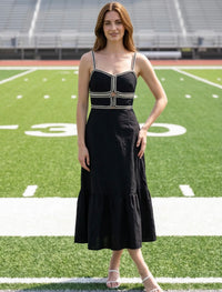 Sweetheart Midi Dress - Black