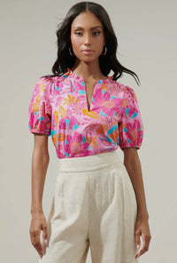 Kenni Split Neck Top